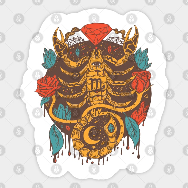 Cafe Mystic Scorpio Zodiac Sticker by kenallouis